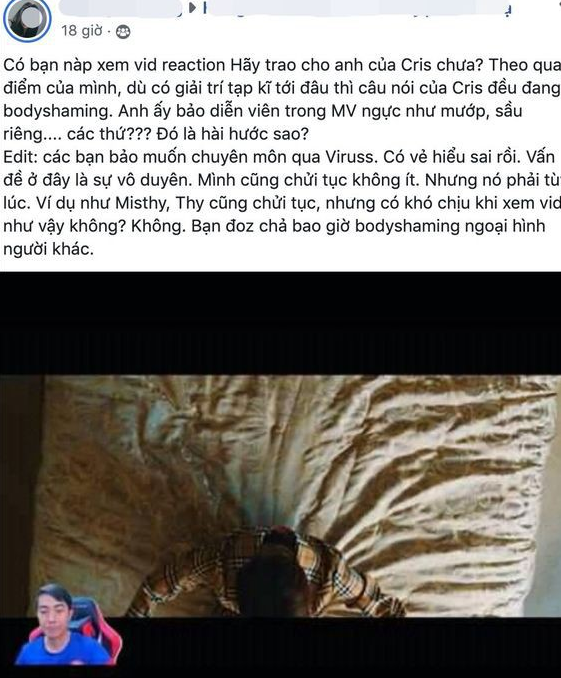 Cris Phan xin lỗi, giải thích việc body shaming mẫu nữ trong MV của Sơn Tùng M-TP: Mình hay trêu ghẹo các bạn, chứ không có ý gì - Ảnh 2.