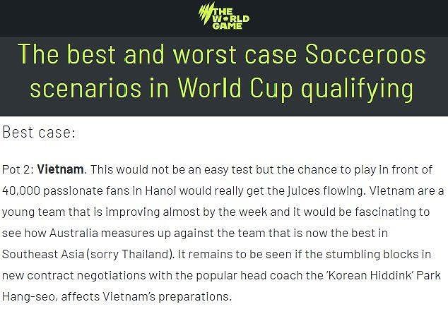 Úc kỳ vọng chung bảng với Việt Nam ở vòng loại World Cup 2022 - Ảnh 2.