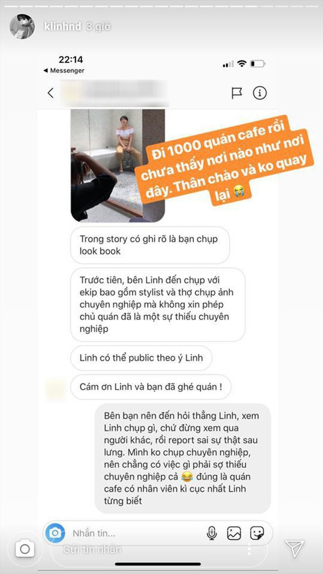 Quán cafe phàn nàn sau lưng, dựng chuyện Khánh Linh thay đồ để chụp ảnh bị dân mạng đánh giá 1 sao, kêu gọi tẩy chay - Ảnh 2.