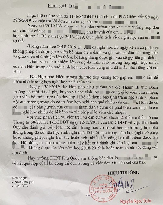 Con ở lại lớp, “nữ hoàng ngọc trai” ở Phú Quốc lên mạng chửi hiệu trưởng là chó tha - Ảnh 2.