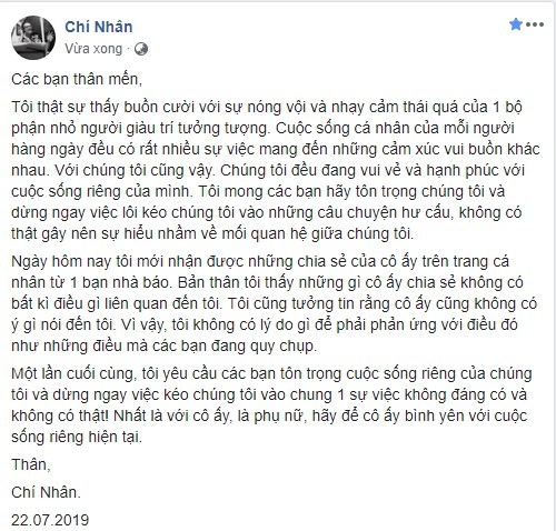 Chí Nhân: Tôi buồn cười với sự nóng vội và nhạy cảm thái quá của 1 bộ phận nhỏ người giàu trí tưởng tượng - Ảnh 3.