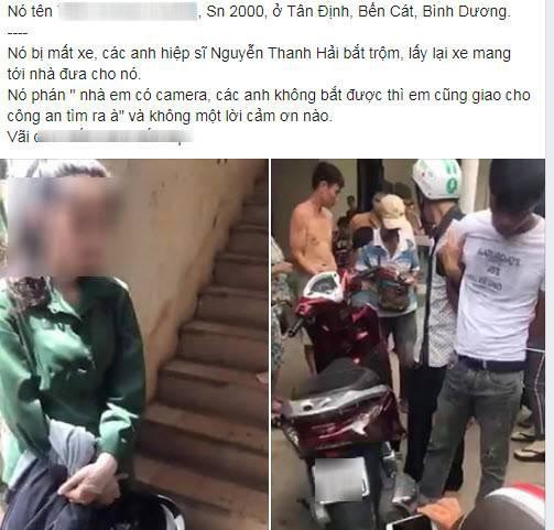 Ngỡ ngàng câu nói của nữ sinh được hiệp sĩ tìm giúp xe: Tụi anh không bắt, em lấy camera kêu CA tìm ra - Ảnh 1.