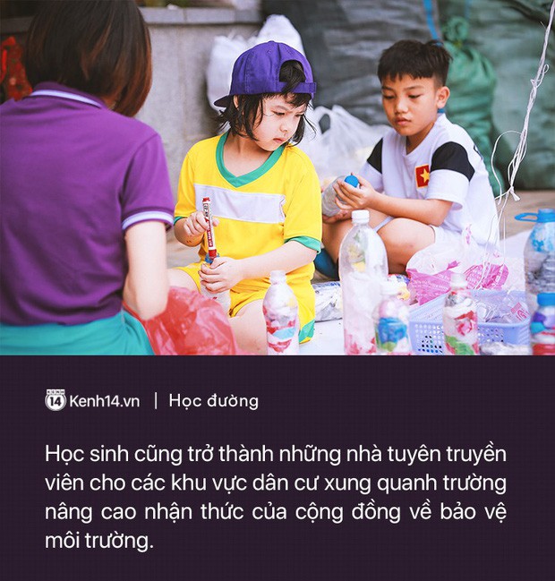 Ở Hà Nội có một ngôi trường không bao giờ thả bóng bay ngày khai giảng, học sinh có hàng loạt dự án biến chai nhựa thành gạch xây trường - Ảnh 4.