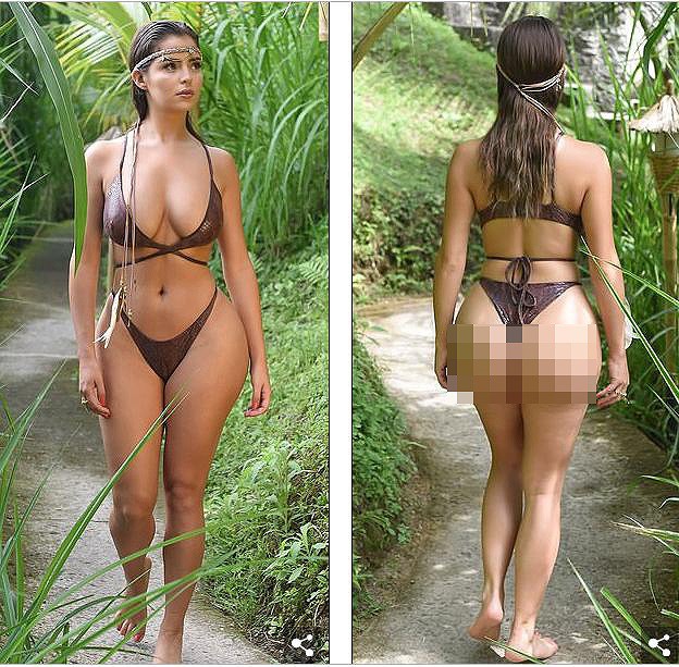 Kim Kardashian nước Anh quá gợi cảm với bikini khiến chị em phải ghen tị - Ảnh 3.