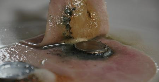 Thí nghiệm kinh dị cho thấy những gì sẽ xảy ra nếu để trẻ em nuốt phải một cục pin khuy - Ảnh 2. Thí nghiệm kinh dị cho thấy những gì sẽ xảy ra nếu để trẻ em nuốt phải một cục pin khuy - Ảnh 2.