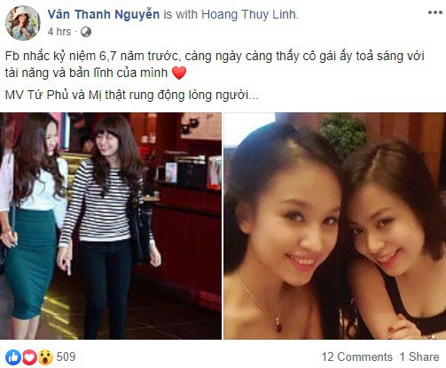 Vân Hugo chia sẻ hình ảnh bên bạn thân Hoàng Thùy Linh, người hâm mộ nghẹn ngào nhớ về Nhật Ký Vàng Anh 12 năm trước - Ảnh 1.