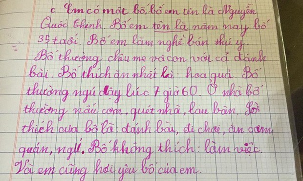 Chân dung các ông bố bị bóc trần trụi qua bài văn tả của con, đọc xong không ai nhịn được cười - Ảnh 2.