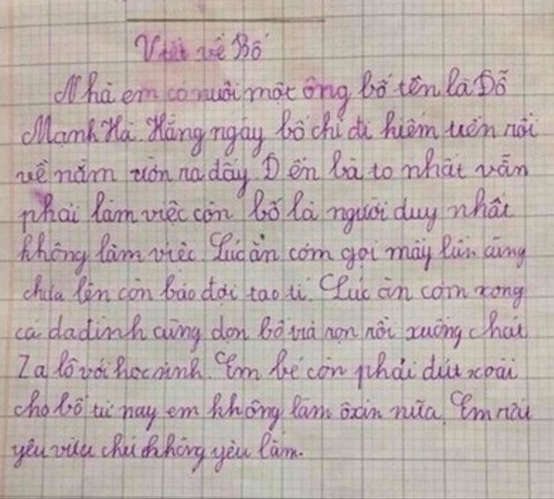 Chân dung các ông bố bị bóc trần trụi qua bài văn tả của con, đọc xong không ai nhịn được cười - Ảnh 4.