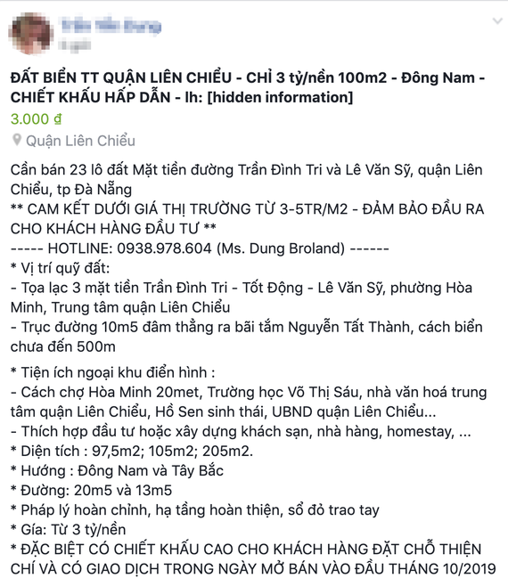 Rao bán trái phép bất động sản trên facebook, nữ nhân viên bị phạt 10 triệu đồng - Ảnh 1.