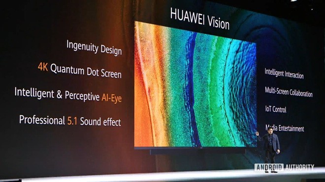 Huawei ra mắt TV chạy hệ điều hành HarmonyOS, có camera thò thụt - Ảnh 1.