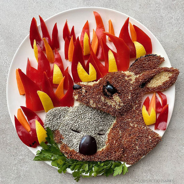 Những bức tranh đầy cảm xúc từ các nghệ sĩ trên toàn thế giới bày tỏ niềm xót thương cho thảm hoạ cháy rừng Úc - Ảnh 3.