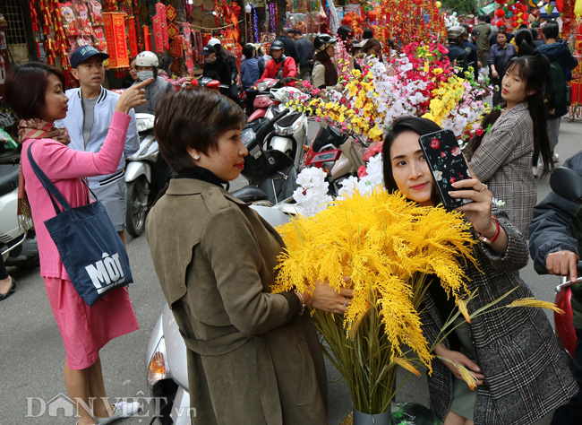Chợ hoa lâu đời nhất Hà Nội nhộn nhịp cảnh mua sắm ngày cận Tết - Ảnh 10.