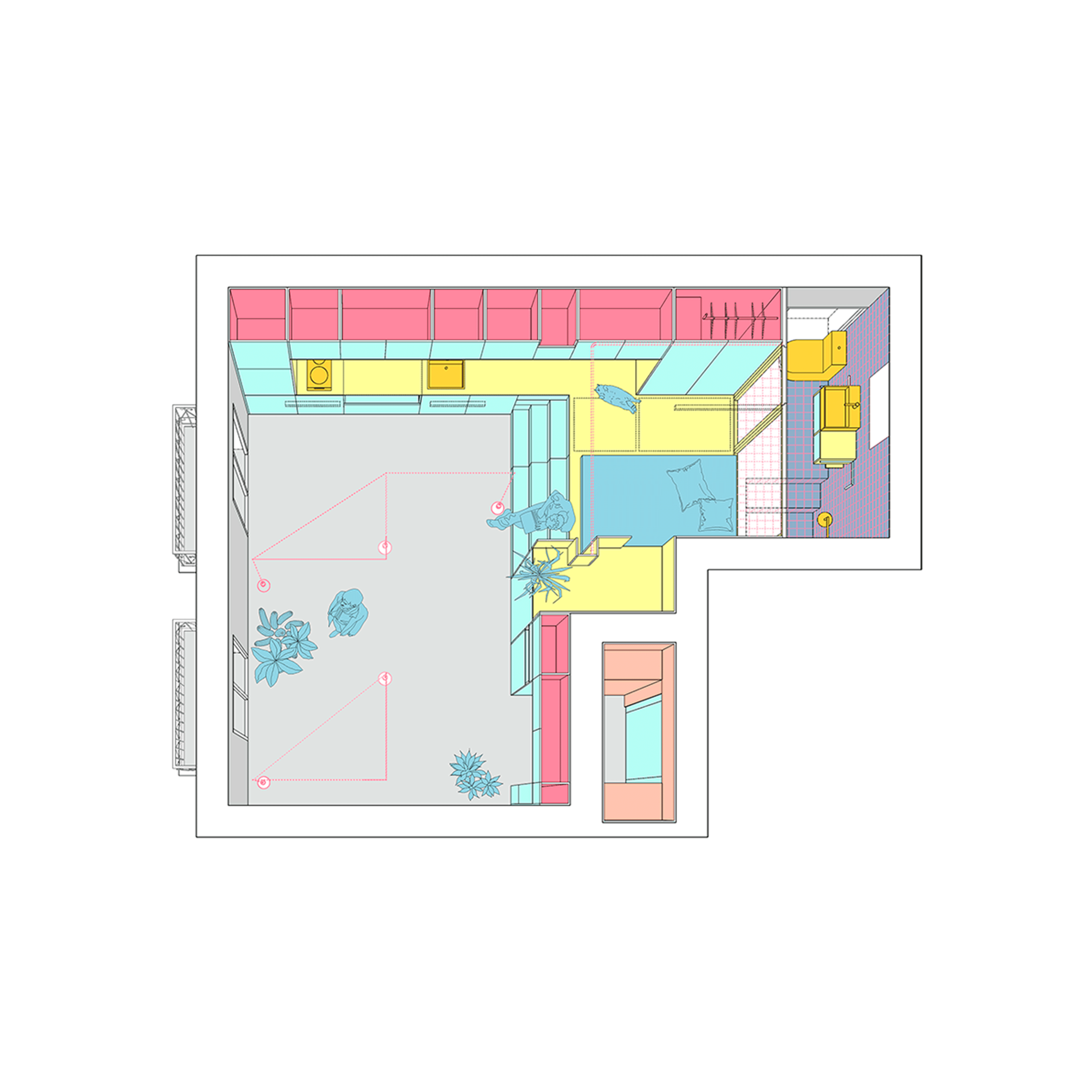 Độc đáo căn hộ 33 m2 có thể tháo lắp mọi thứ như một trò xếp hình - Ảnh 9.