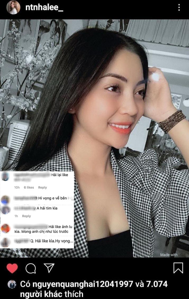 Quang Hải lại tương tác với Nhật Lê trên Instagram: Đã quay lại hay vẫn là bạn bè sau chia tay? - Ảnh 1.