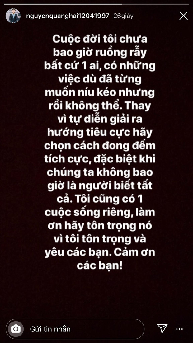 Quang Hải lại tương tác với Nhật Lê trên Instagram: Đã quay lại hay vẫn là bạn bè sau chia tay? - Ảnh 2.