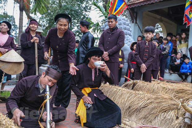 Trai làng giả gái gieo hạt tại lễ hội trâu bò rơm rạ tỉnh Vĩnh Phúc - Ảnh 4.