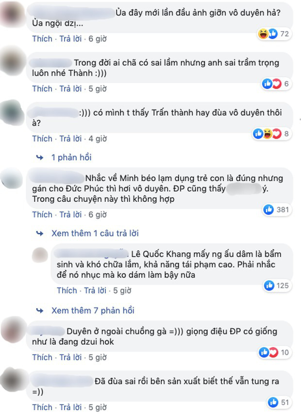 Sao Việt vạ miệng vì đùa giỡn quá trớn: Trấn Thành đem chuyện ấu dâm để tấu hài, Phạm Hương khuyên fan đi đầu thai? - Ảnh 3.