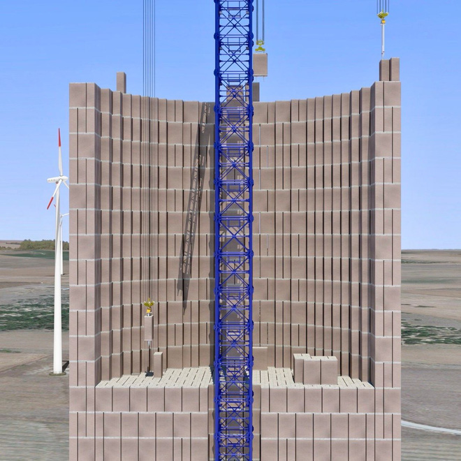 Dự án lưu trữ năng lượng tái tạo mới: cất điện trong cần cẩu tháp cao rồi sử dụng lực hấp dẫn của chính Trái Đất để tạo điện - Ảnh 3.