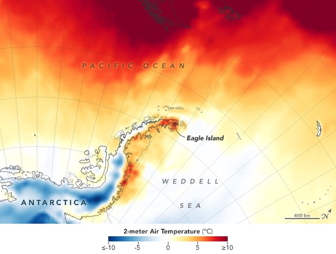 NASA ghi lại hình ảnh chỏm băng ở Nam Cực tan chảy trong đợt nóng kỷ lục vừa qua - Ảnh 3.