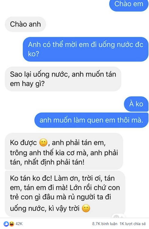 Đỉnh cao của ế bất chấp liêm sỉ đây rồi: Lời đáp khi có trai đẹp đề nghị làm quen của cô gái nhận về bão like - Ảnh 2.