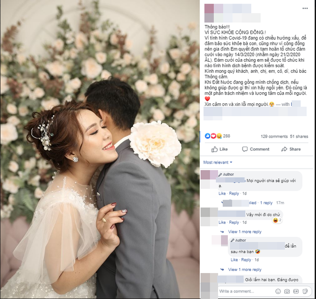 Cặp đôi Bình Thuận quyết định hoãn đám cưới để chống dịch COVID-19: Đã mời 700 khách nên bố mẹ phải gọi điện rồi đến từng nhà xin thứ lỗi - Ảnh 1.