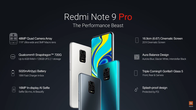 Redmi Note 9 Pro Max ra mắt: Snapdragon 720G, camera 64MP, pin 5020mAh, sạc nhanh 33W, giá bằng 1/5 iPhone 11 Pro Max - Ảnh 4.