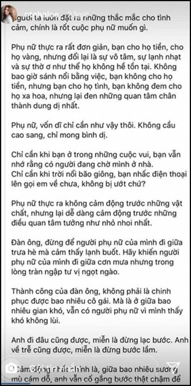 Nhật Lê share bài ủng hộ chuyện Mâu Thủy chia tay, dân tình nhắc khéo Quang Hải nếu không muốn tạm bợ thì đừng quên size giày - Ảnh 4.