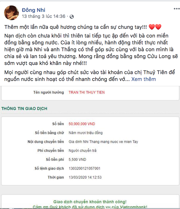 Vợ chồng Đông Nhi ủng hộ miền Tây 50 triệu vẫn bị chê trách, Tuấn Hưng ra mặt: Nghệ sĩ cũng là một công dân như bao người - Ảnh 1.