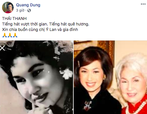 Loạt sao Việt nổi tiếng thương tiếc khi nghe tin danh ca Thái Thanh qua đời - Ảnh 6.