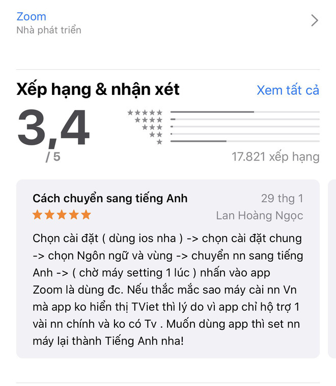 Bức xúc cảnh học trò thi nhau bình luận phản cảm, rate 1 sao để mau sập ứng dụng học tập, họp hành online Zoom - Ảnh 4.