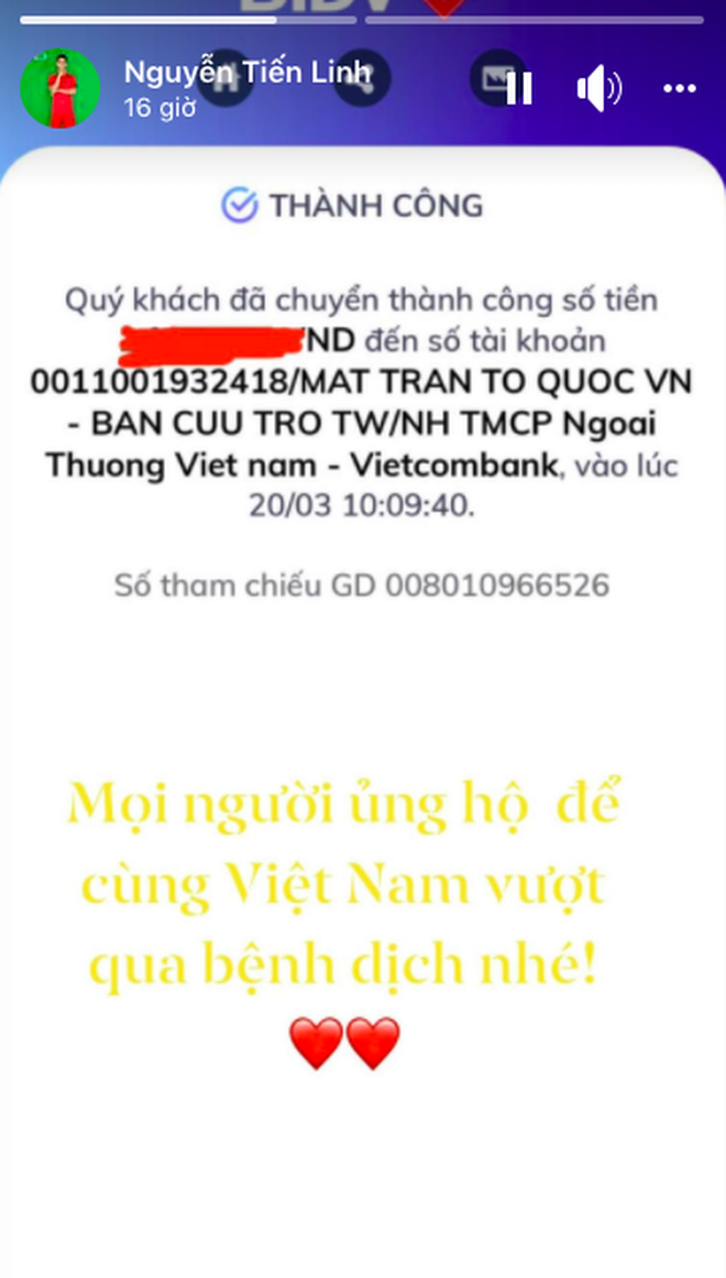 Nghệ sĩ Vbiz tiếp tục chung tay chống dịch Covid-19: Ngân Anh góp 60 triệu, Đan Trường và dàn tuyển thủ cũng không ngoại lệ! - Ảnh 6.