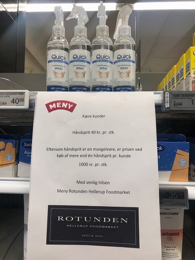 Tăng giá 24 lần cho chai nước rửa tay thứ 2, siêu thị Đan Mạch khiến những kẻ đầu cơ trục lợi bó tay! - Ảnh 5.