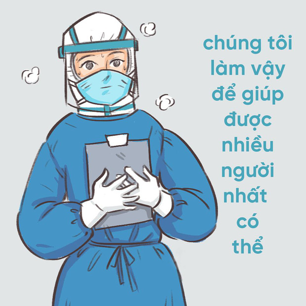 Bộ tranh gây xúc động về các bác sĩ chống dịch: Bạn ở nhà với gia đình bạn, để chúng tôi sớm được về với gia đình chúng tôi - Ảnh 8.