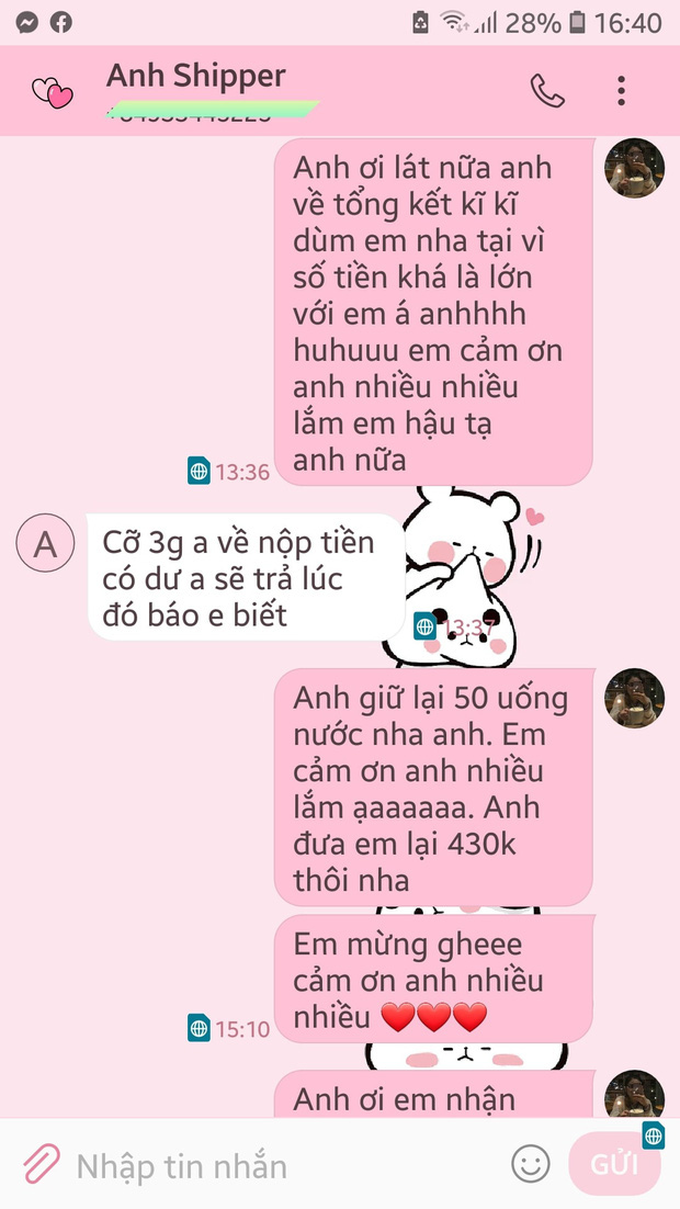 Hậu đậu đưa nhầm tiền cho shipper, cô gái tưởng toang rồi nhưng bất ngờ ấm lòng vì hành động đẹp của người lạ - Ảnh 1.