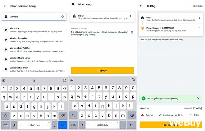 Thử dịch vụ đi chợ hộ từ Grab, Now, Be và VinMart - Ảnh 4.