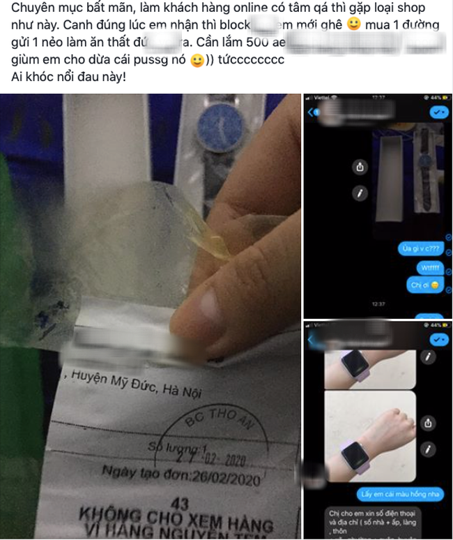 Đặt mua đồng hồ thông minh trên mạng, cô gái bức xúc nhận về đồng hồ khác hoàn toàn hàng đã đặt, phản hồi của chủ shop online càng gây ức chế - Ảnh 1.