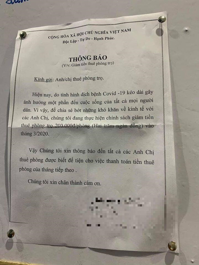 Th&aacute;ng nghỉ dịch Covid-19 kh&ocirc;ng l&ecirc;n ở buổi n&agrave;o, nhiều chủ trọ tốt bụng bớt h&agrave;ng triệu tiền thu&ecirc; nh&agrave; cho sinh vi&ecirc;n - Ảnh 7.