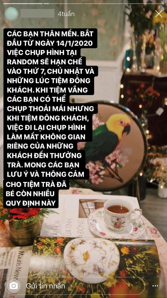 Sau quán cafe chửi, lại thêm một tiệm trà có bảng quy định khắt khe, khách ra về sau khi lỡ nói chuyện ồn liền bị quán đăng story nhắc khéo gây bức xúc - Ảnh 8. Sau quán cafe chửi, lại thêm một tiệm trà có bảng quy định khắt khe, khách ra về sau khi lỡ nói chuyện ồn liền bị quán đăng story nhắc khéo gây bức xúc - Ảnh 8.