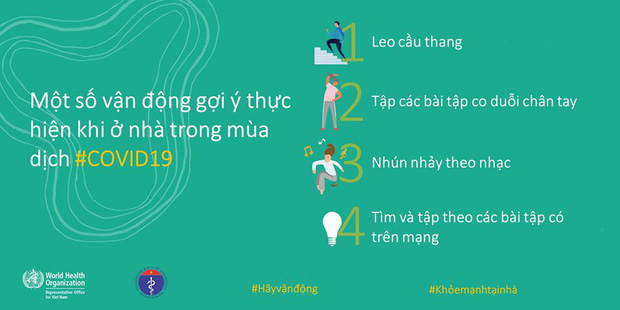 Bộ Y tế và WHO khuyến khích, hướng dẫn người dân các kiểu vận động để giữ sức khỏe trong mùa dịch COVID-19 - Ảnh 4.