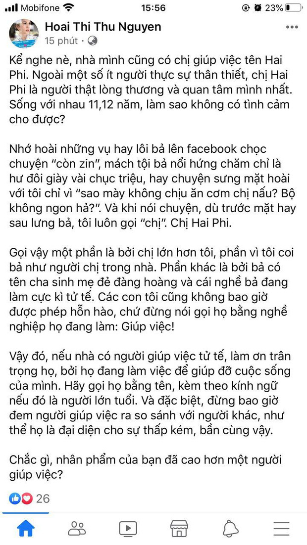 Hoa Hậu Thu Hoài ra mặt đáp trả cực gắt phát ngôn của Nathan Lee: Chắc gì, nhân phẩm của bạn đã cao hơn người giúp việc? - Ảnh 3.