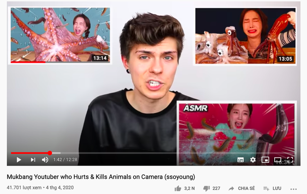 Đăng clip ăn nguyên con bạch tuộc sống, nữ YouTuber sở hữu 3,5 triệu lượt theo dõi gây phẫn nộ cộng đồng mạng, có người đòi xóa luôn tài khoản - Ảnh 12.