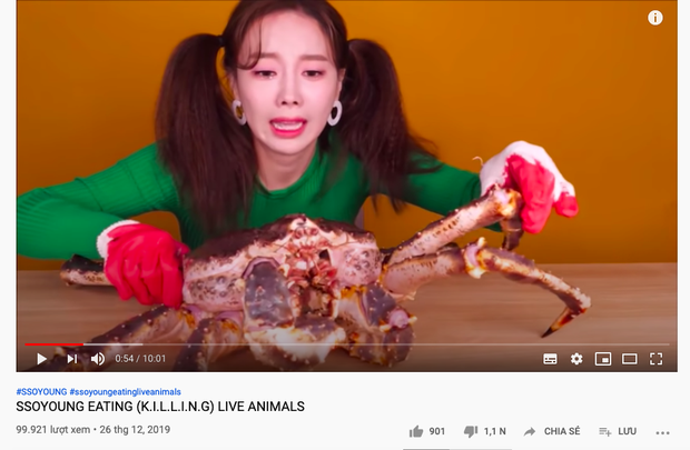 Đăng clip ăn nguyên con bạch tuộc sống, nữ YouTuber sở hữu 3,5 triệu lượt theo dõi gây phẫn nộ cộng đồng mạng, có người đòi xóa luôn tài khoản - Ảnh 3.
