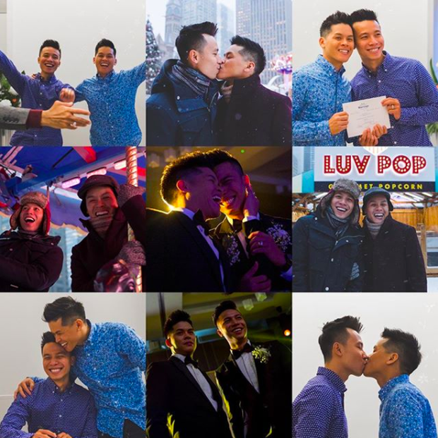 Cặp đồng tính John Huy Trần - Nhiệm Huỳnh gây sốt với loạt ảnh kỷ niệm 2 năm cưới ngọt lịm: Chúng tôi vẫn bền chặt lắm - Ảnh 1.
