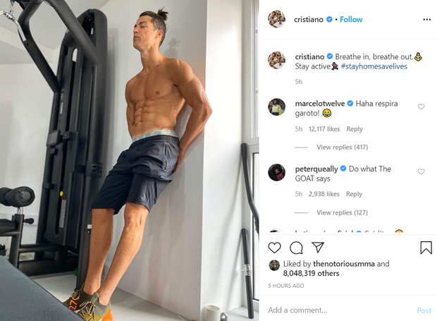 HOT nhất MXH đêm nay chính là Ronaldo: Chỉ cần khoe sương sương body đẹp như tượng tạc thôi mà đã thu về tới hơn 8 triệu lượt thả tim - Ảnh 1.