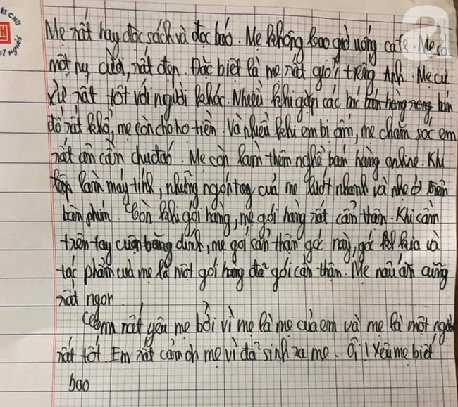 Văn tả mẹ bán hàng online rất kỹ của cậu bé lớp 5, câu kết mới khiến bà mẹ... đứng tim - Ảnh 3.