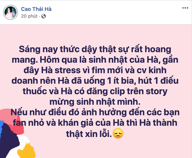 Gây tranh cãi nảy lửa vì khoe ảnh phì phèo thuốc lá, Cao Thái Hà chính thức công khai lên tiếng - Ảnh 1.