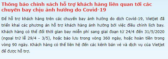 Sau văn bản của Cục Hàng không, Vietjet Air thông báo hoàn tiền trong vòng 90 ngày cho khách hàng có chuyến bay bị ảnh hưởng bởi Covid-19 - Ảnh 1.