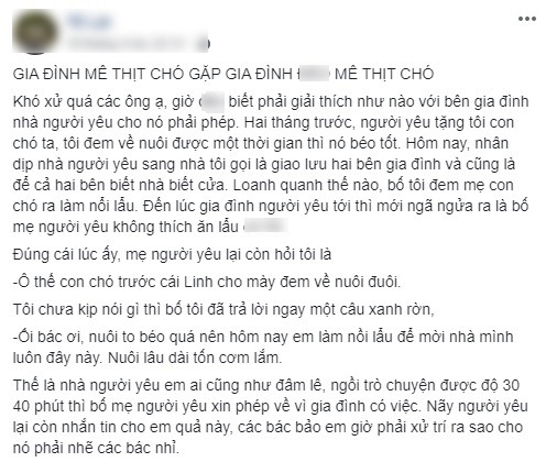 Quý rể tương lai đến độ cho cả chó về nuôi, nhưng bố cô gái lại nhất quyết hủy hôn ngay buổi đầu gặp mặt gia đình chỉ vì hành động này của nhà trai - Ảnh 1.