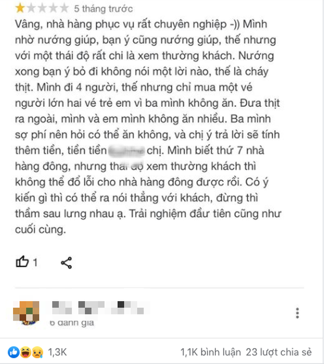 Cô gái đi ăn về review chê nhân viên phục vụ dở, nhưng lại để lộ 1 chi tiết khiến tình thế đảo ngược, bị dân mạng ném đá mỏi tay - Ảnh 2.