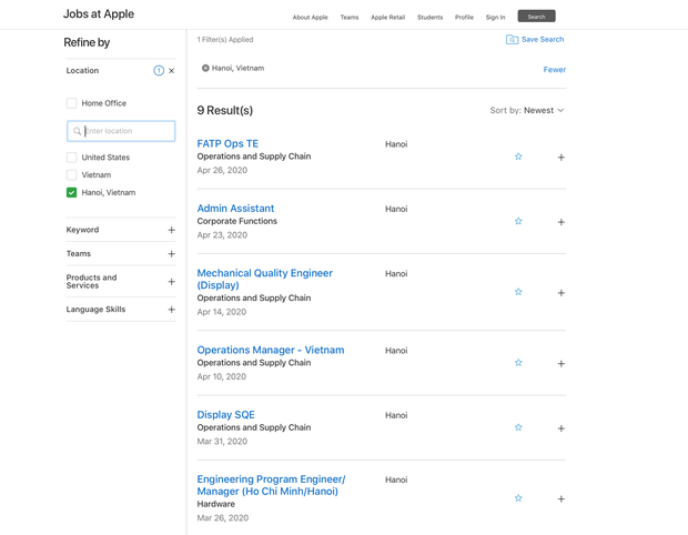 Apple tuyển dụng hàng loạt vị trí làm việc ở Việt Nam, phải chăng sắp có Apple Store hay nhà máy mới? - Ảnh 1.